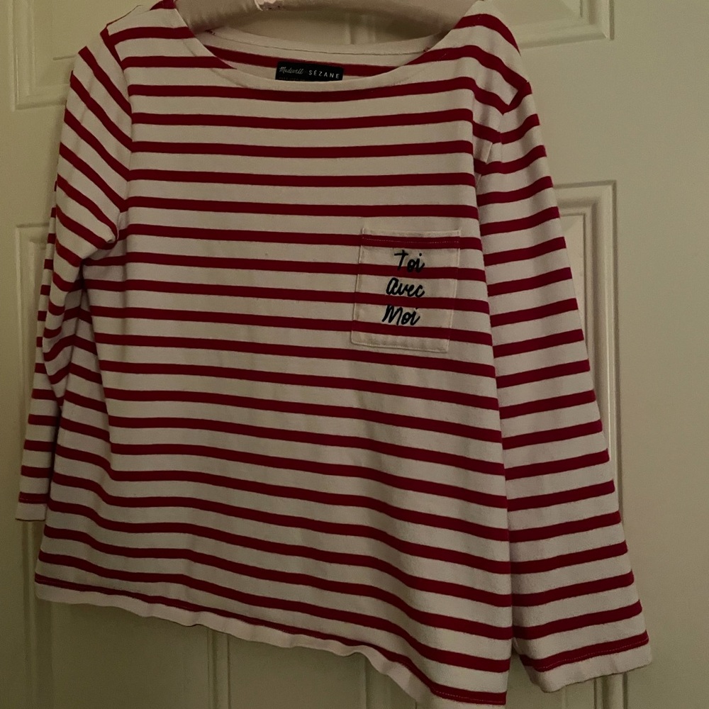 Madewell by Sezane stripe blouse Sz M